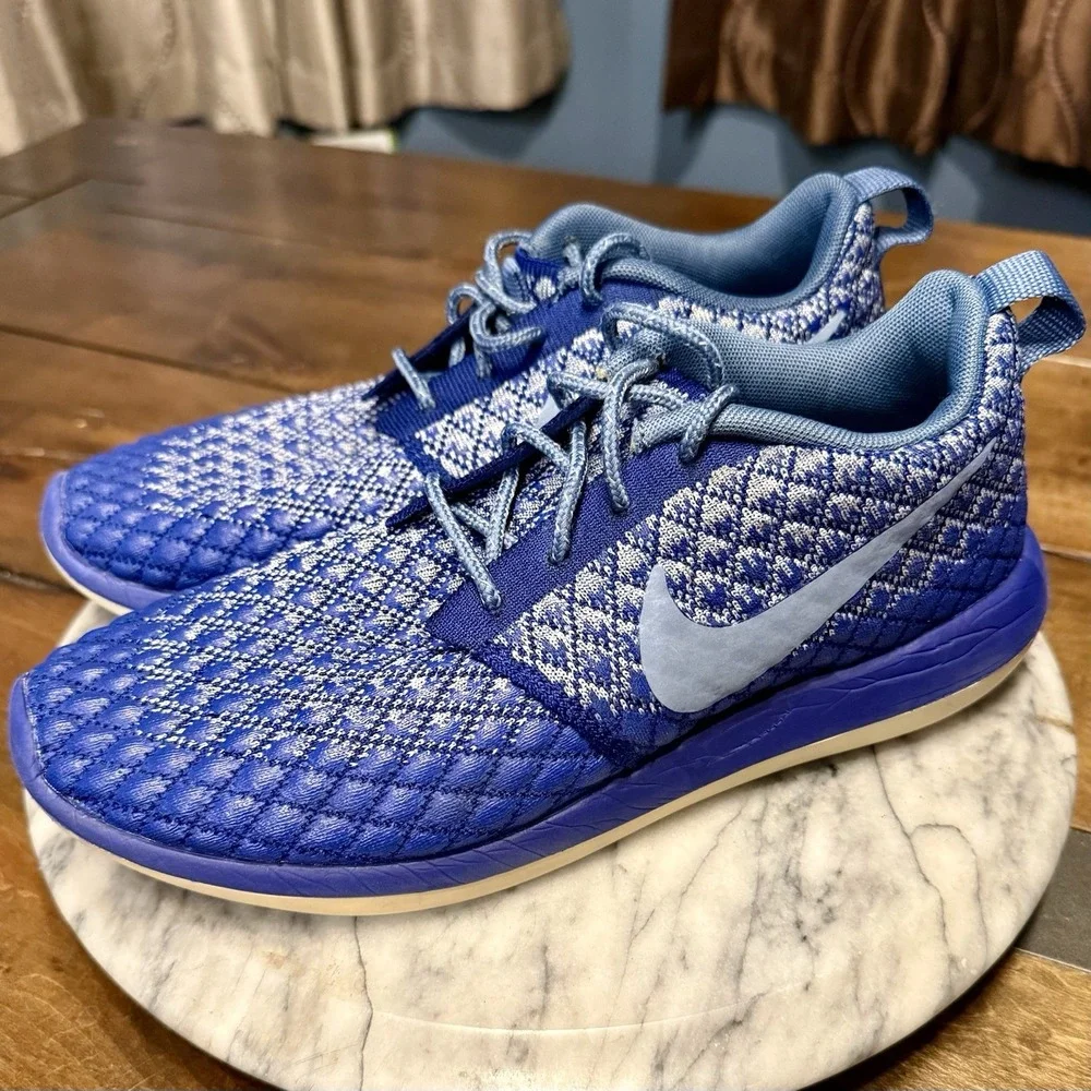 Nike Roshe Two Flyknit 365 Deep Royal‎ Blue 861706-400 Women Sz 8 EU 39 UK 5.5